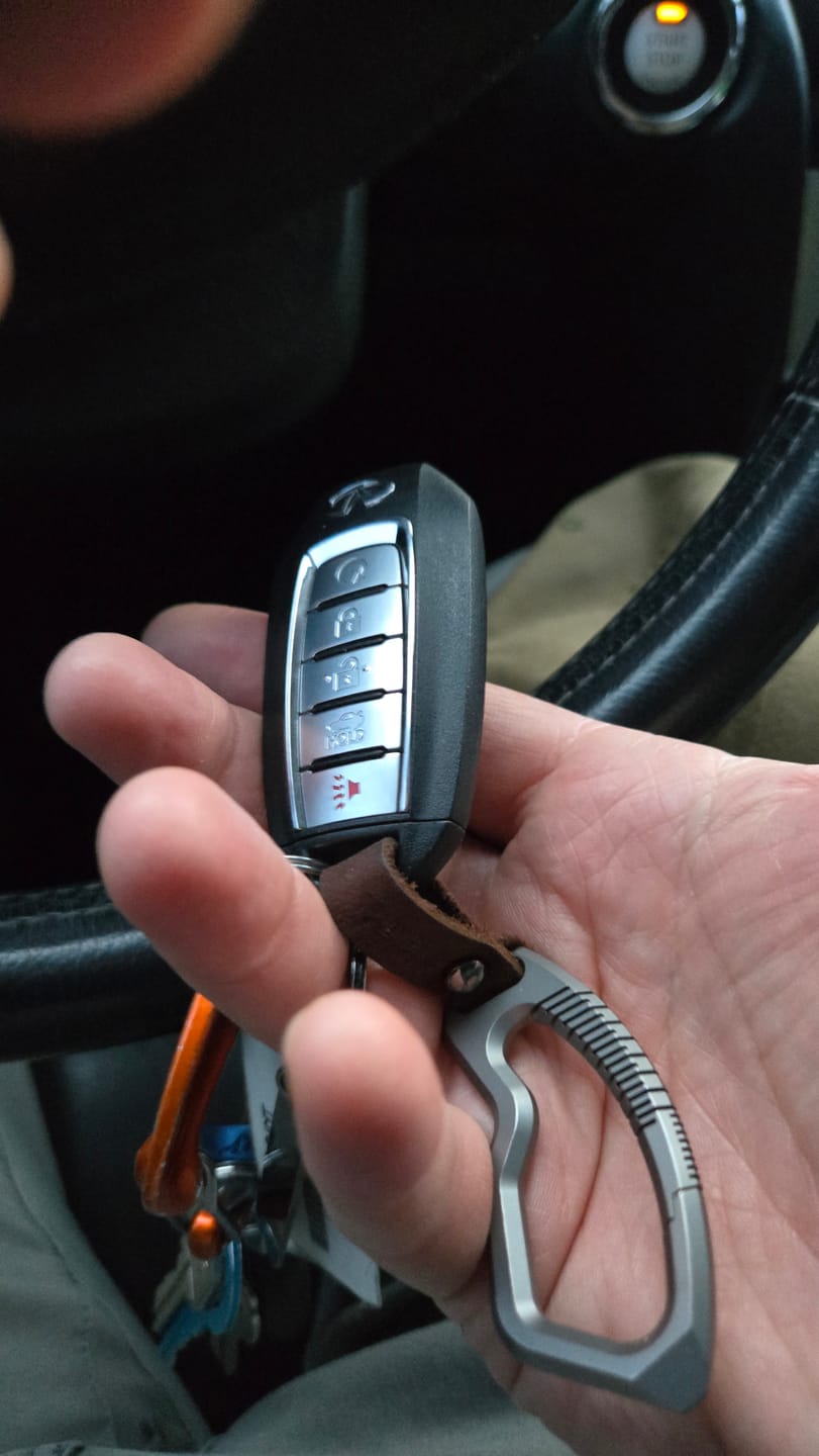 Customer photo review of 80Eighty®  Titanium Carabiner Keychain