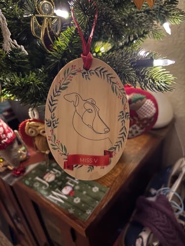 Customer photo review of Custom Wooden Ornament
