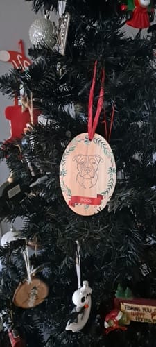 Customer photo review of Custom Wooden Ornament