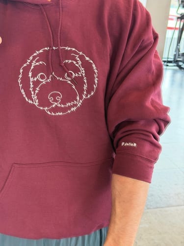 Customer photo review of Custom Embroidered Hoodie