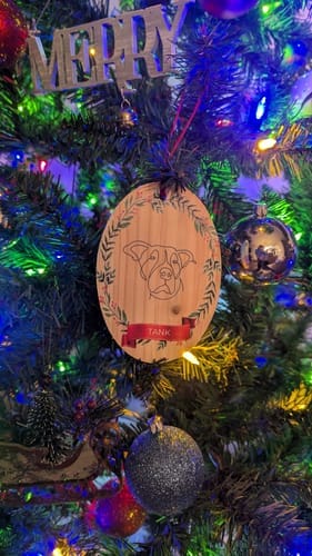 Customer photo review of Custom Wooden Ornament