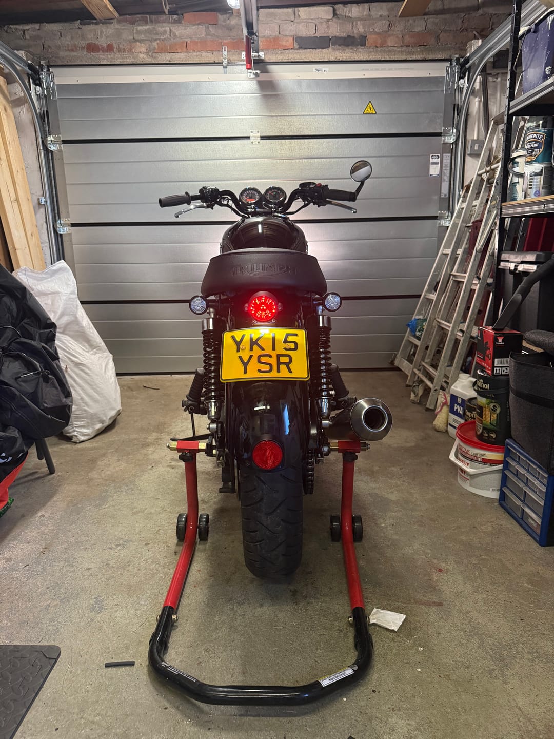Customer photo review of Yellow Metal Pressed 7×5 Motorbike Number Plate
