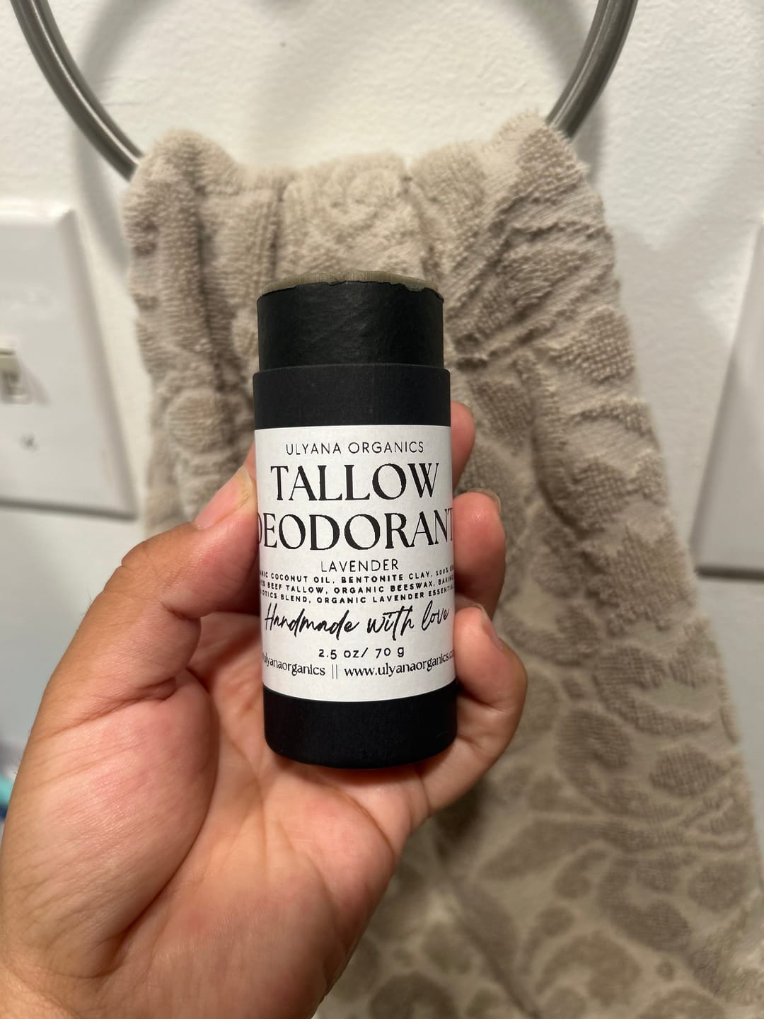 Customer photo review of Tallow & Probiotic Deodorant