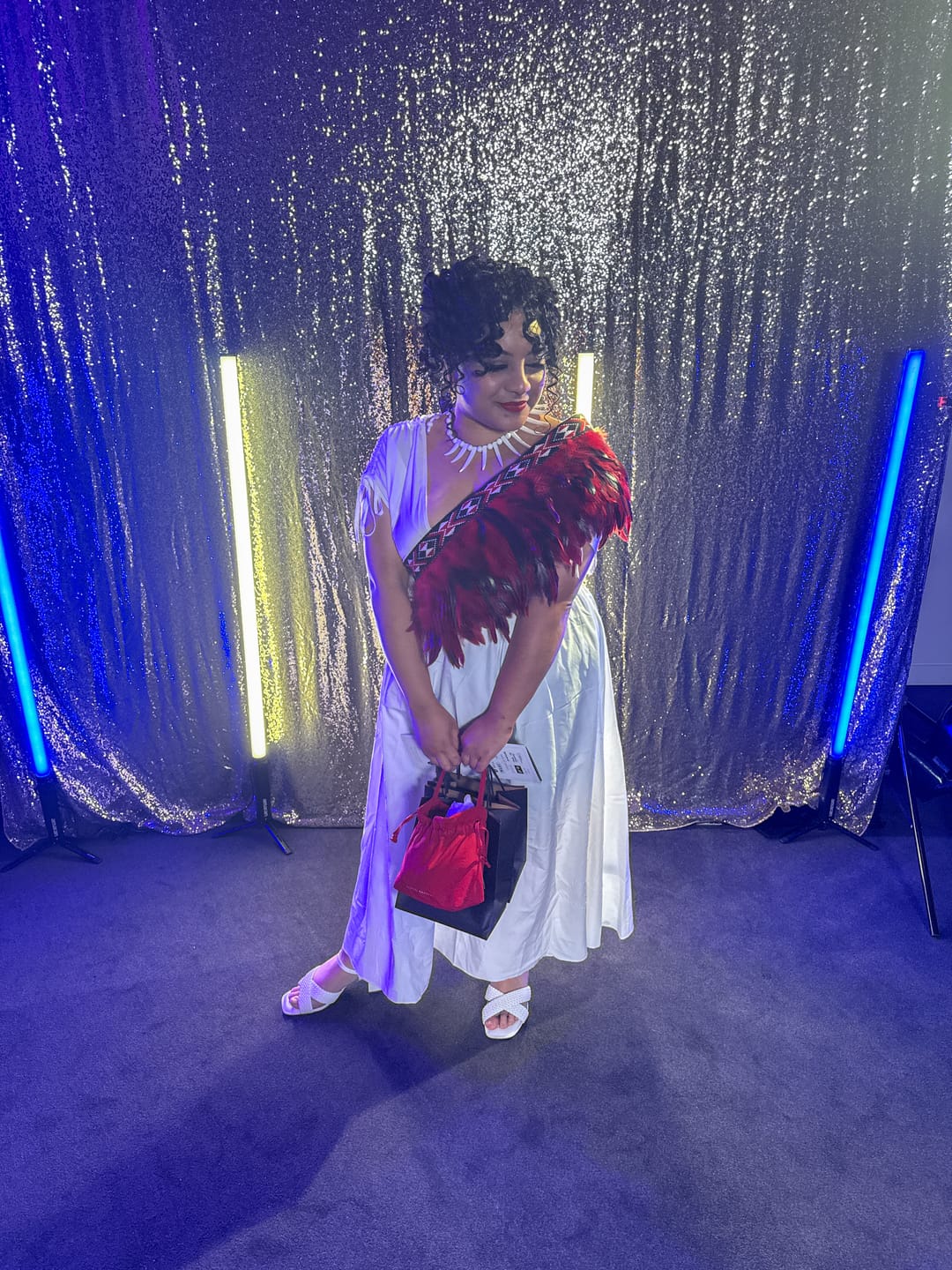 Customer photo review of Red Short Ceremonial Korowai