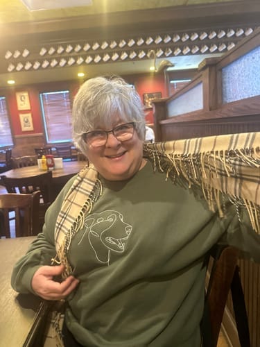 Customer photo review of Custom Embroidered Sweatshirt