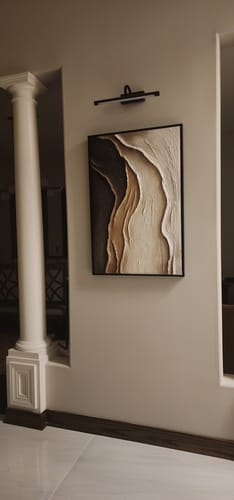 Customer photo review of Canyon-Neutral Abstract Canvas Painting | Textured Canyon Wall Art