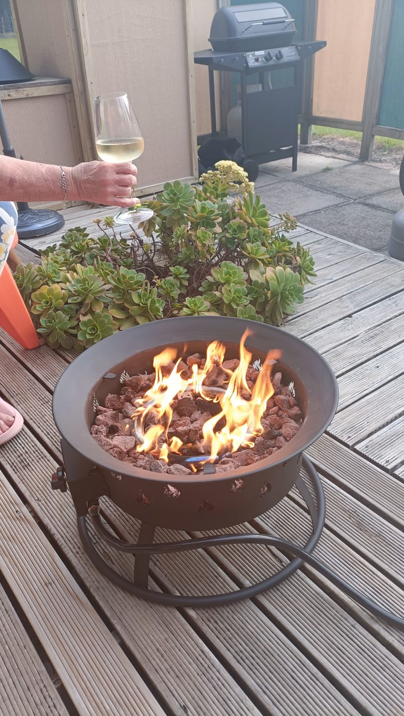 Customer photo review of Portable Outdoor Gas Fire Pit
