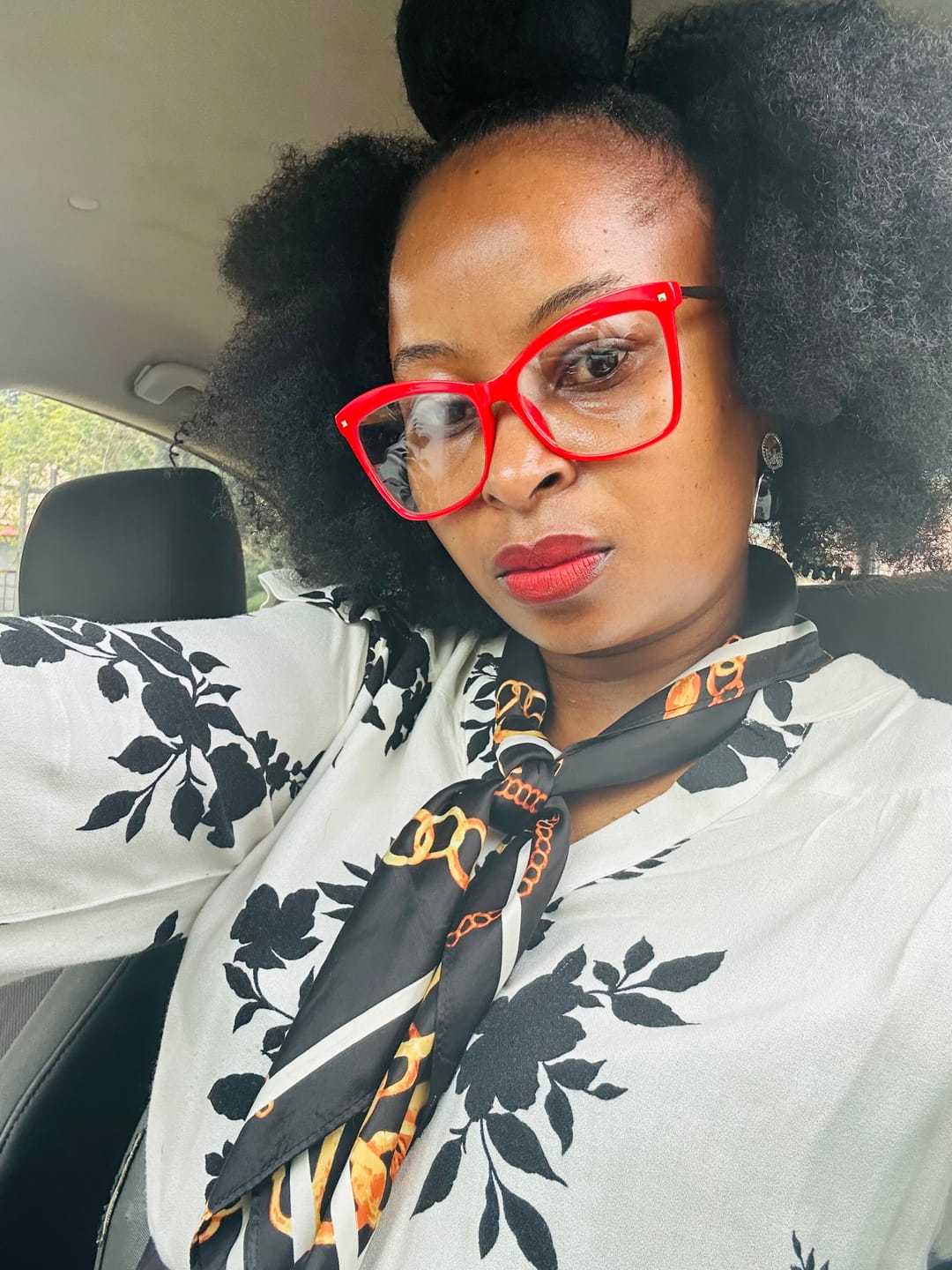 Customer photo review of Black Era Adore Silver Earrings