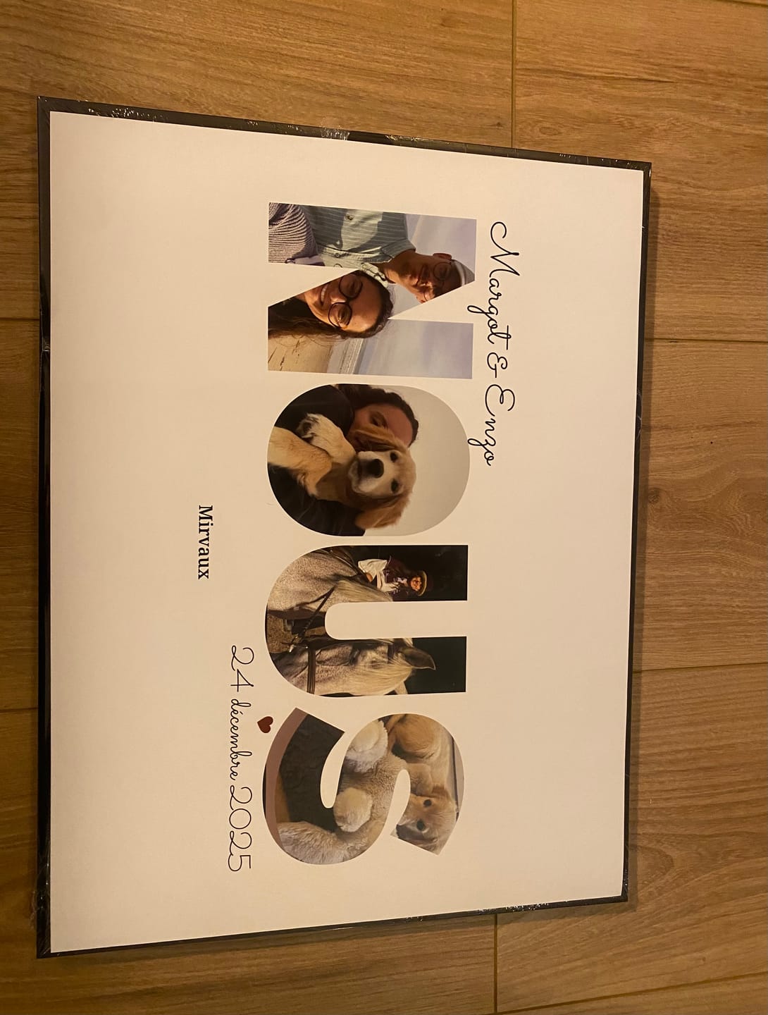 Customer photo review of Nous Lettres - Affiche Personnalisée