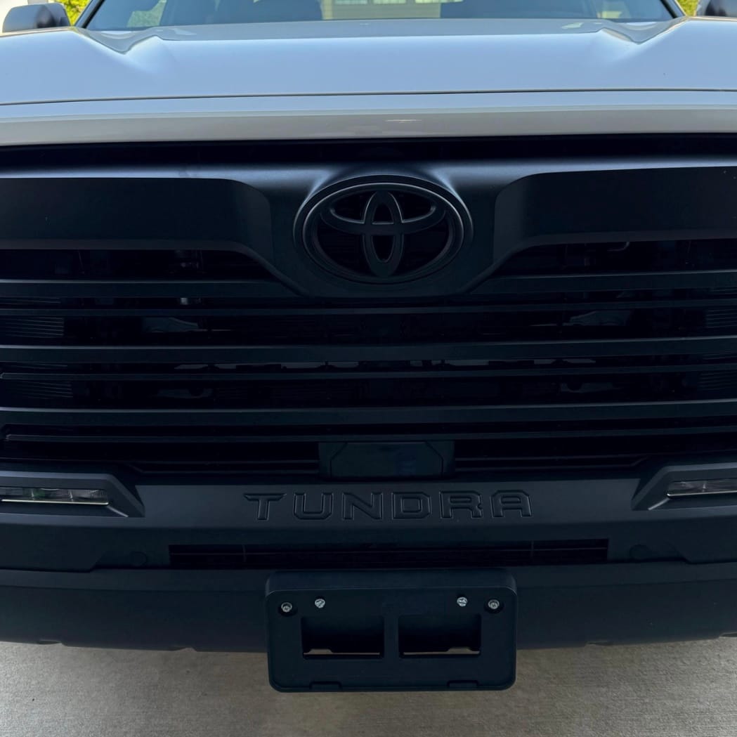 Customer photo review of NEW 2022-2025 Tundra Matte Blackout Overlay Front Grille Emblem