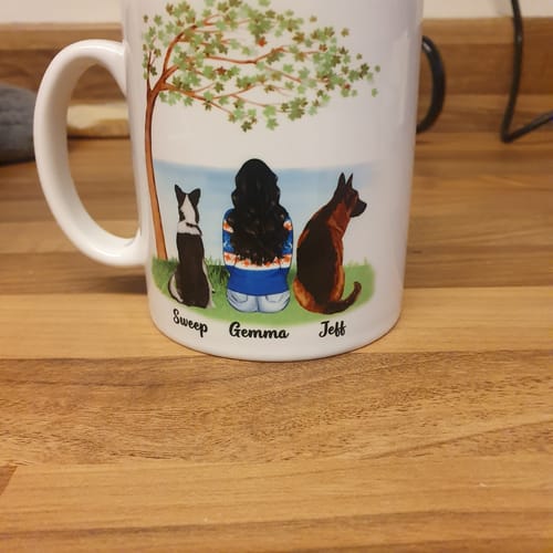 Customer photo review of Girl & Dogs - Life is better with a dog Personalised Mug