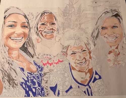 Customer photo review of Custom Portrait Paint By Numbers
