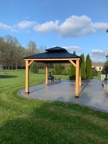Customer photo review of PAPS Cedar Wood Gazebo - 336cm x 336cm