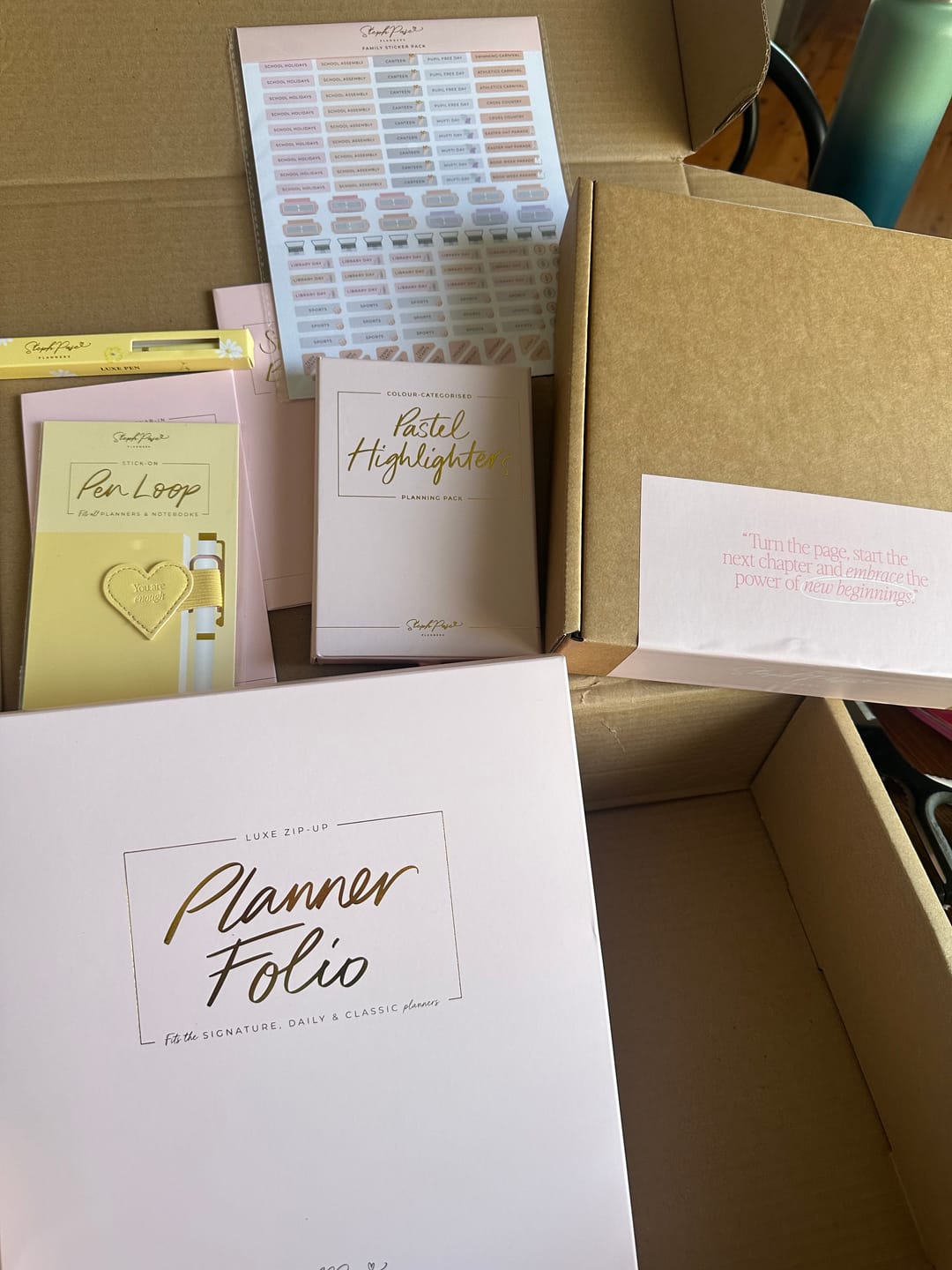 Customer photo review of Stick-on Pen Loop - Butter Yellow