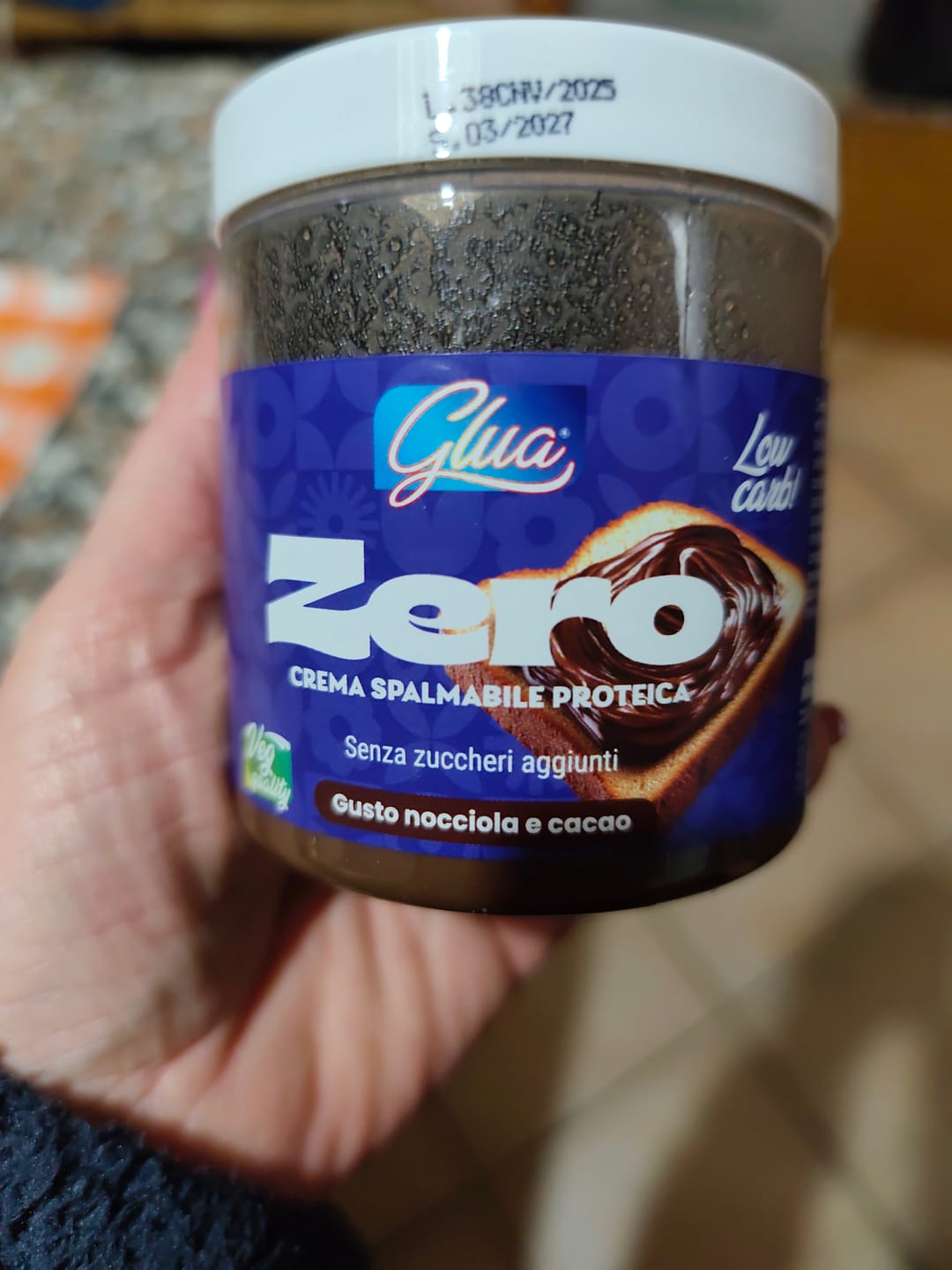 Customer photo review of Crema proteica gusto nocciola e cacao