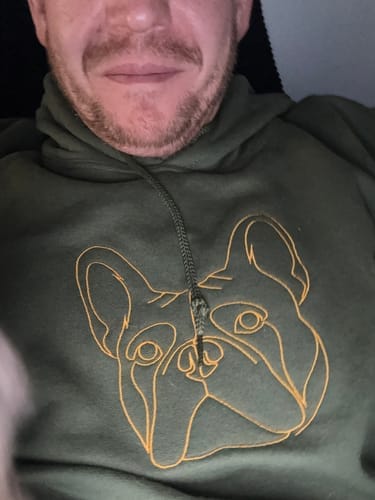 Customer photo review of Custom Embroidered Hoodie