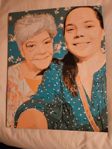 Customer photo review of Custom Portrait Paint By Numbers