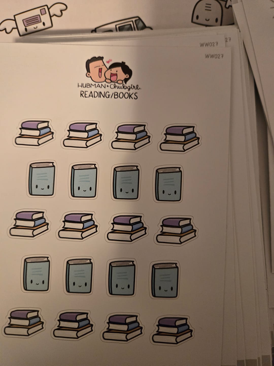 Customer photo review of Reading / Books Planner Stickers