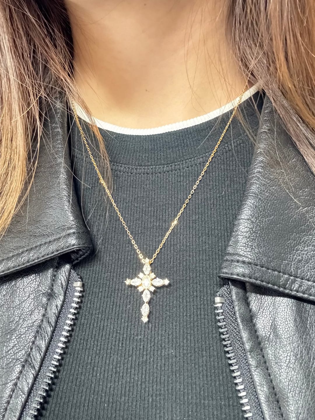 Customer photo review of Byzantine Cross Amulet Pendant Necklace