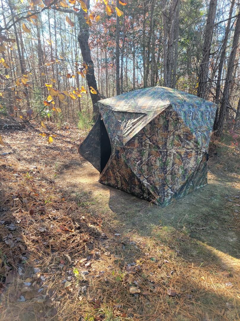 Customer photo review of VisTrilogy 270 See Through Deer Ground Blind | 4-6 Person Modular Hunting Pop-Up Blind | Portable Dual 2 3 Person Blinds with 3-in-1 Design for Turkey
