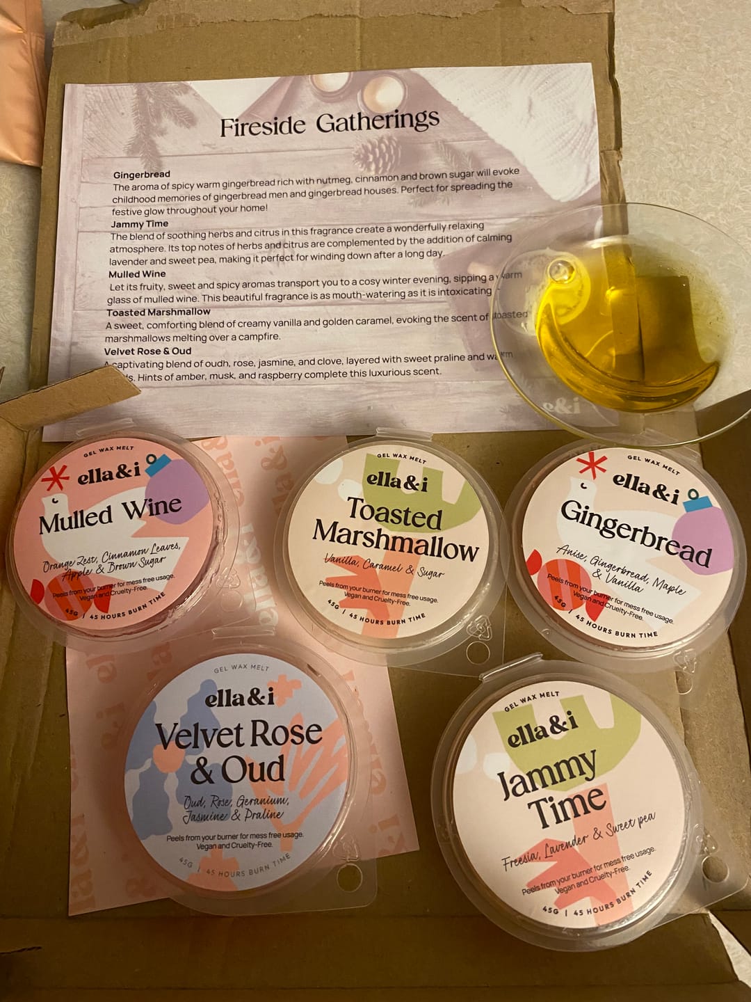 Customer photo review of Ella & I Gel Melt Subscription Box