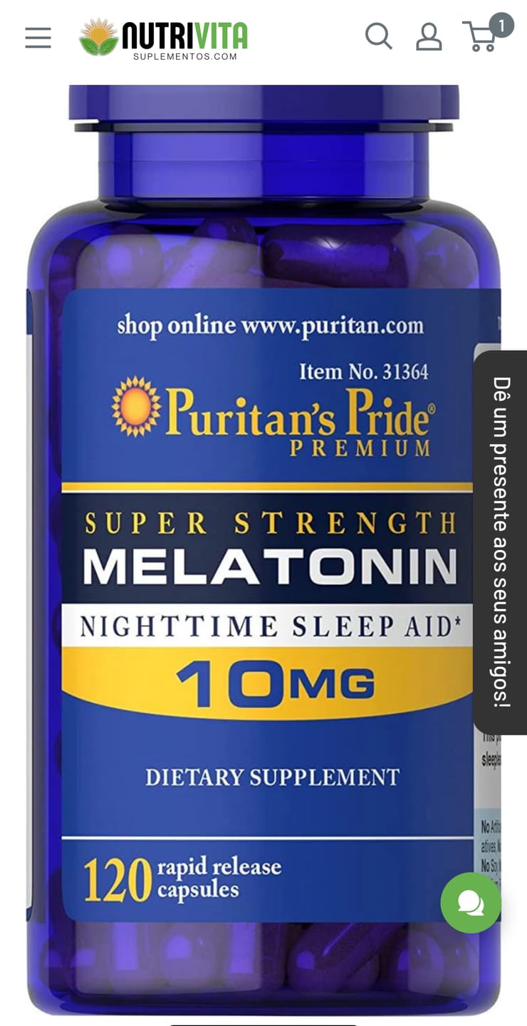 Customer photo review of Puritans Pride Melatonina 10mg 120 Caps