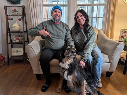 Customer photo review of Custom Embroidered Sweatshirt