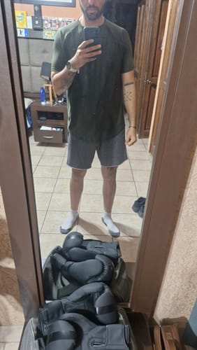 Customer photo review of Training Sport Tee - Army Green