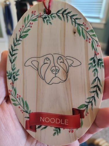 Customer photo review of Custom Wooden Ornament