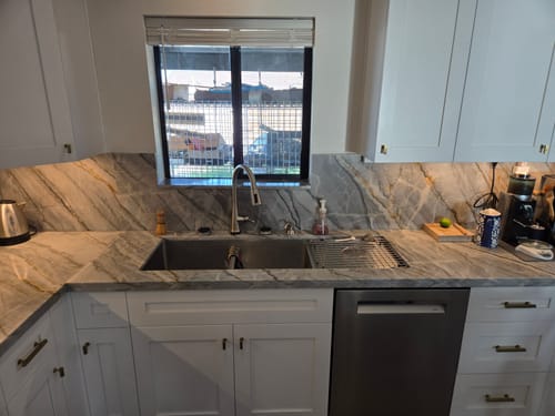 Customer photo review of 52" Large Stainless Steel Undermount Drainboard Sink - Double Bowl - Reversible (5PD15.15c)