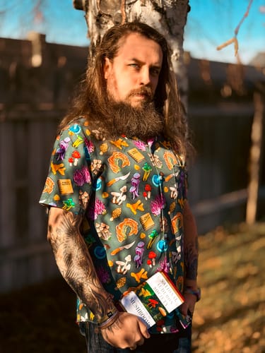 Customer photo review of Anime Mushrooms Button Up Shirt