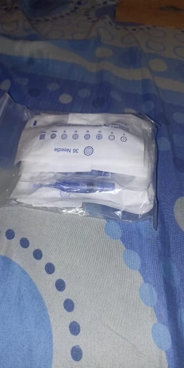 Customer photo review of Microneedling Pen – Smoother Skin And Faded Scars