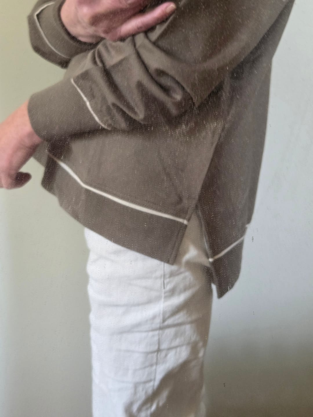 Customer photo review of Suzy Women's Terry Cotton Sweatshirt | Bonsai Green