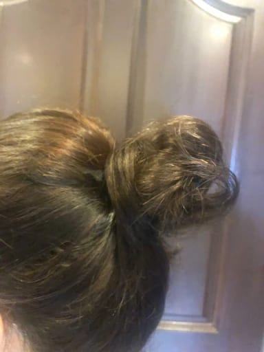 Customer photo review of Chignon Bun Human Hair Extension Natural Straight 7 Colors