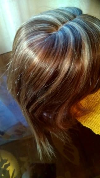 Customer photo review of Human Hair Topper 15*16cm Base All Shades