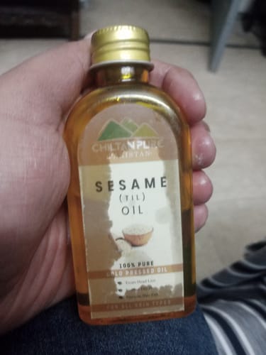 Customer photo review of Sesame Oil Cold Pressed – Natural SPF for Skin