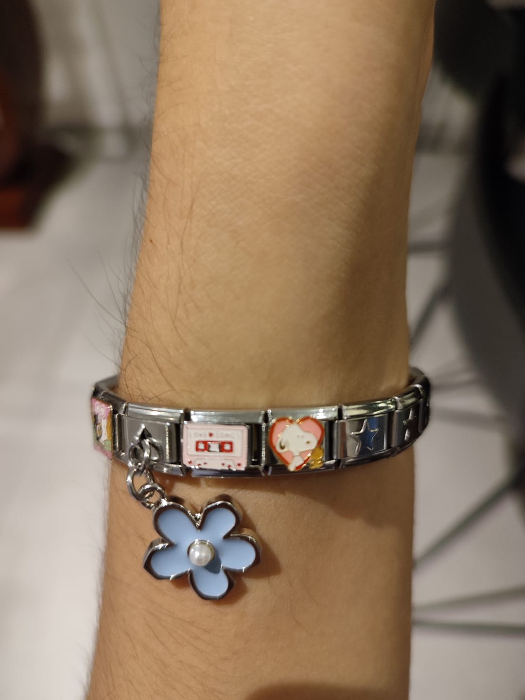 Customer photo review of Charm Colgante Flor azul