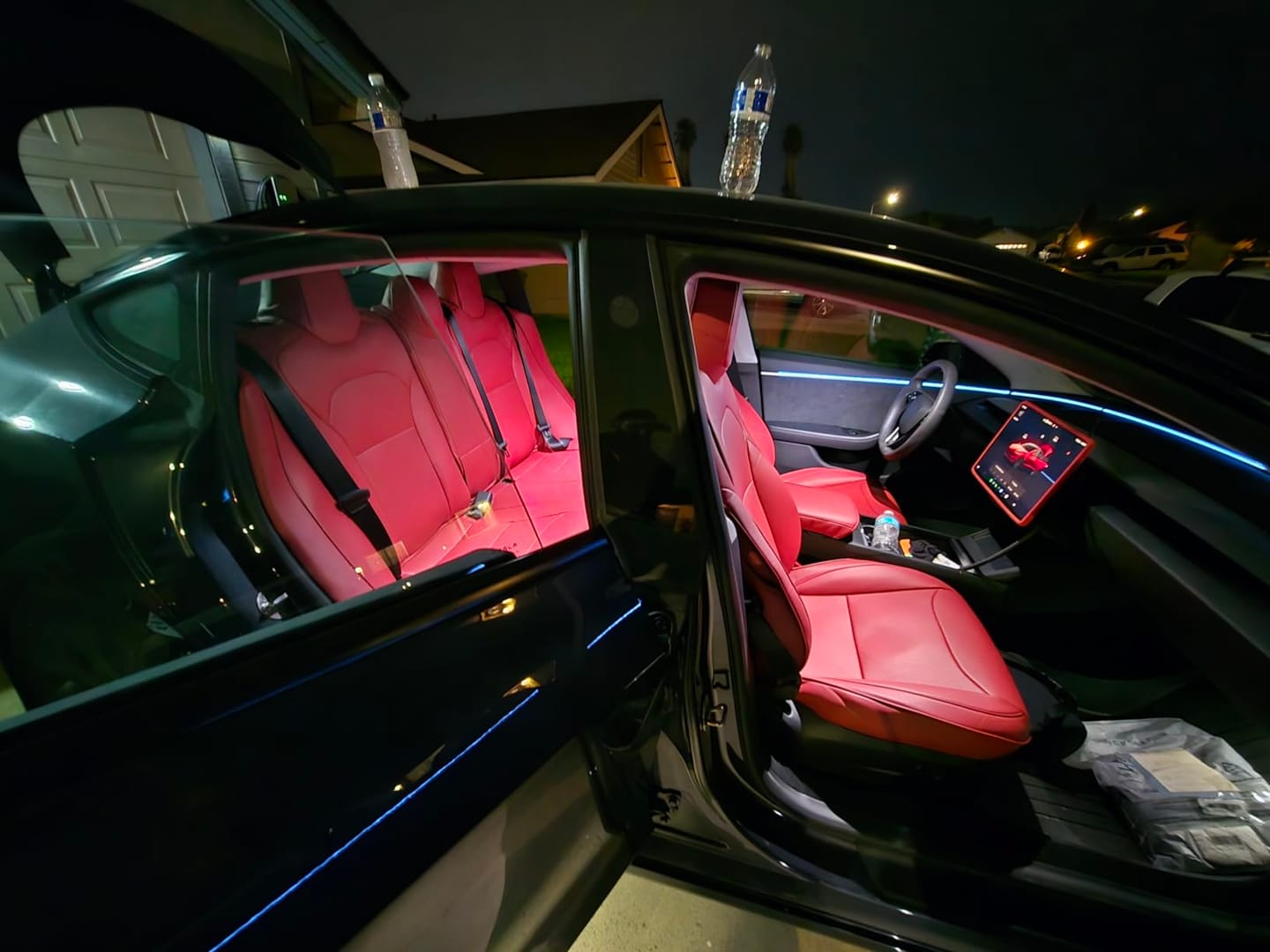 Customer photo review of Nappa Vegan Leather Full Seat Covers for Tesla Model 3/Y/S/X