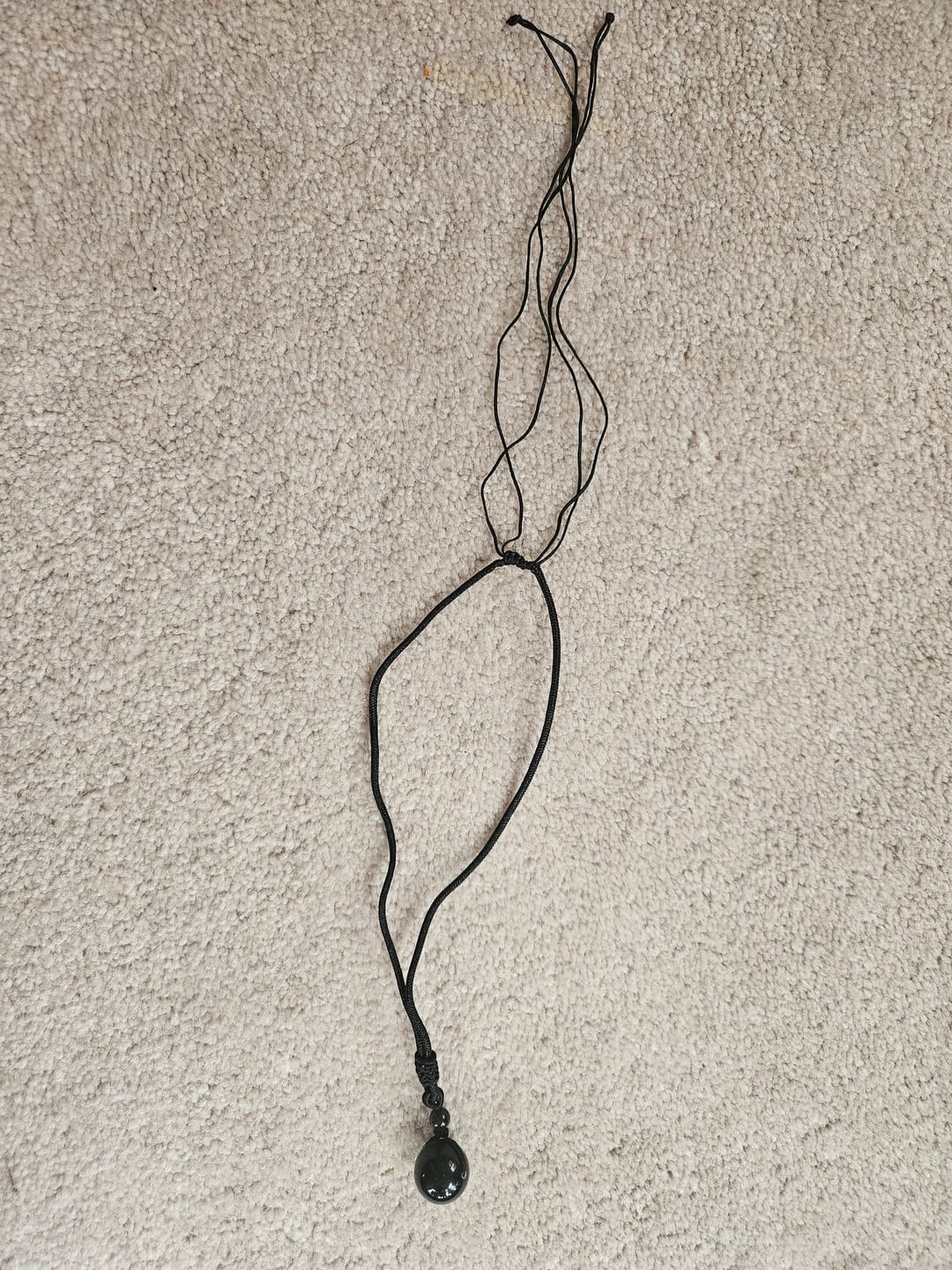 Customer photo review of Obsidian Stone Necklace