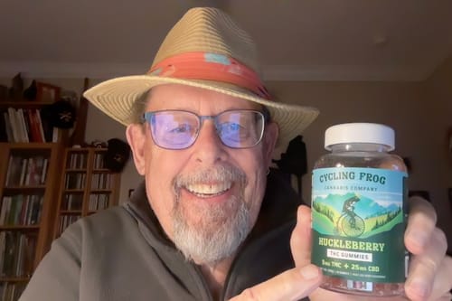 Customer photo review of Huckleberry Gummies, 5mg THC + 25mg CBD