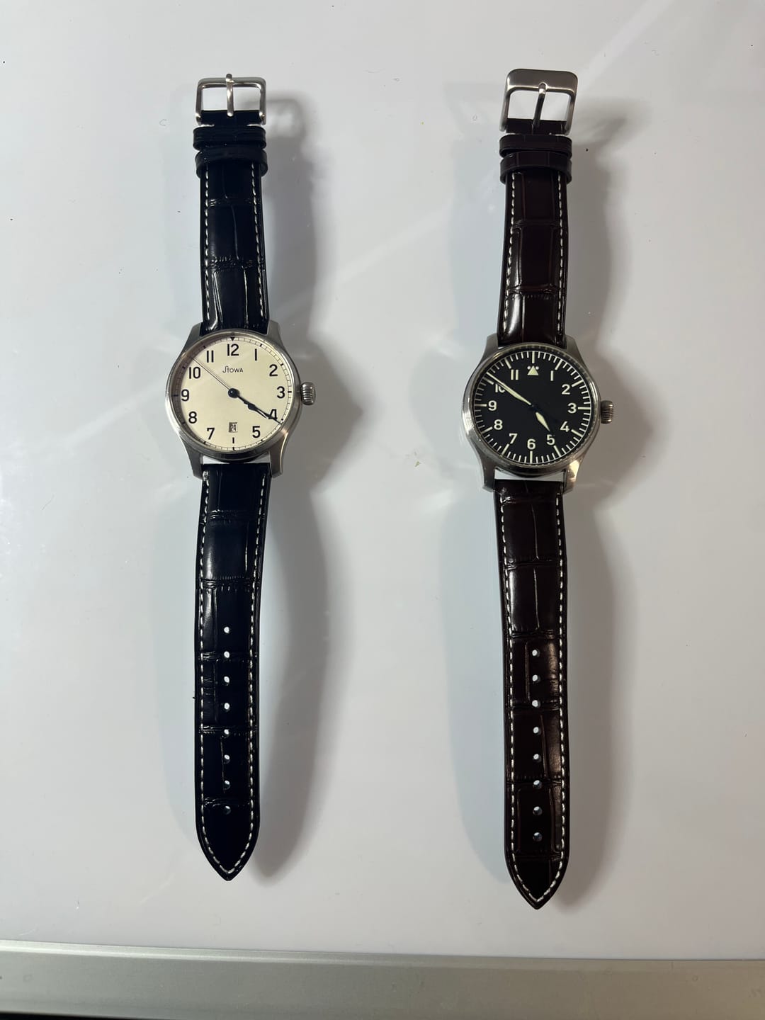 Customer photo review of Leather - Crocodile Grain - Chocolate Brown