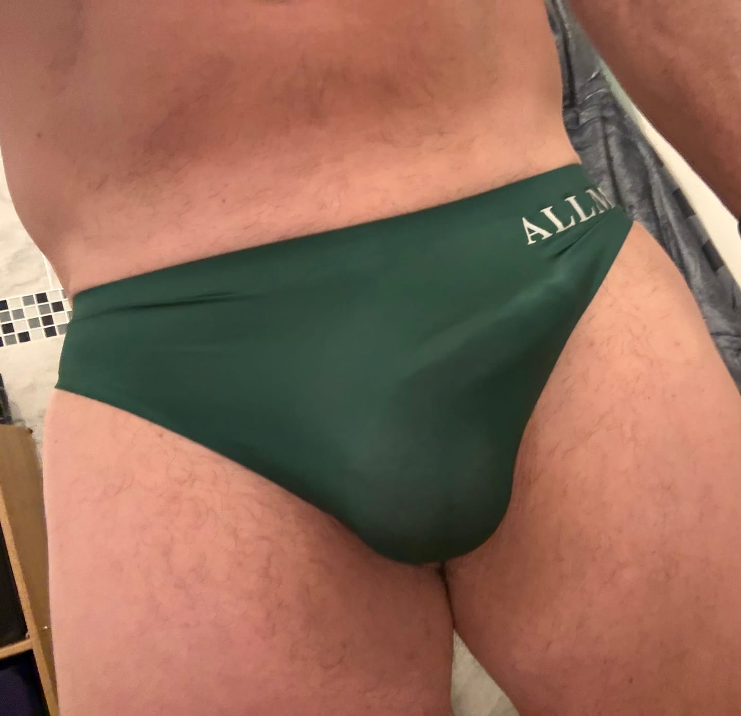 Customer photo review of 4 Pack ALLMIX Men's Sexy Seamless T-back Thongs