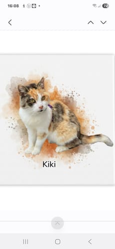 Customer photo review of Aquarel Portret op Tegel - Upload je eigen foto