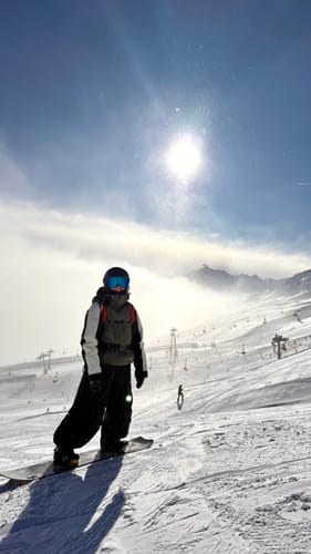 Customer photo review of Women's Black Lightweight Inner Leg Vents Baggy Snow Pants