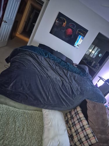 Customer photo review of The Velós Luxury Velvet Bedding Set