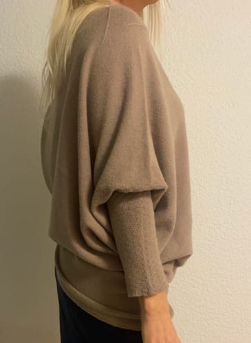 Customer photo review of Asymmetric Draped | Mocha