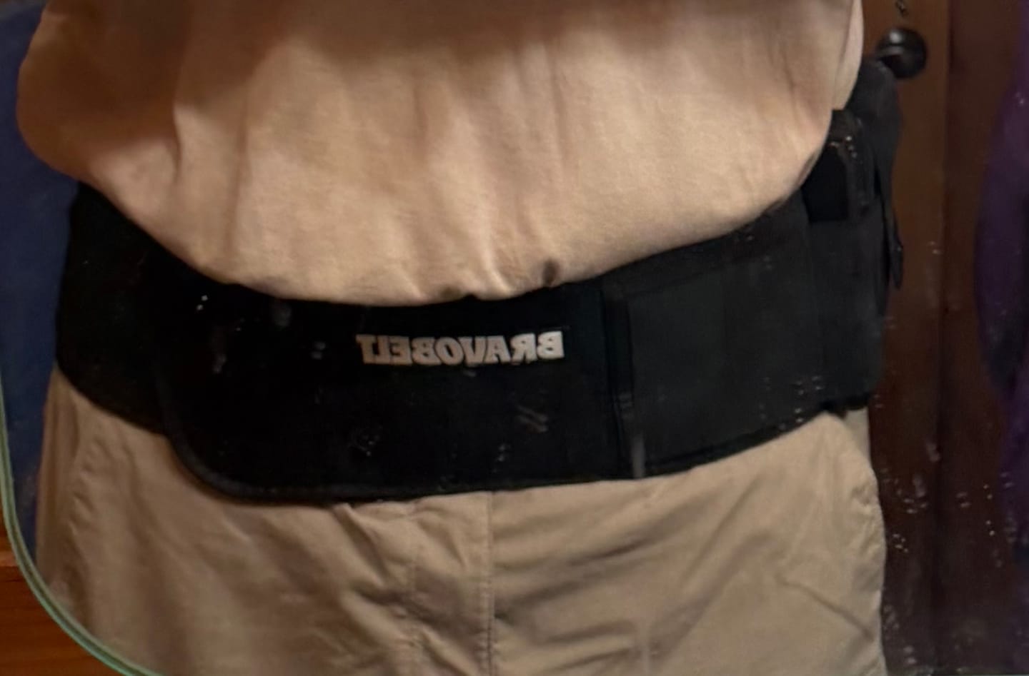 Customer photo review of BravoBelt Belly Band Holster for Concealed Carry - Unisex - Black