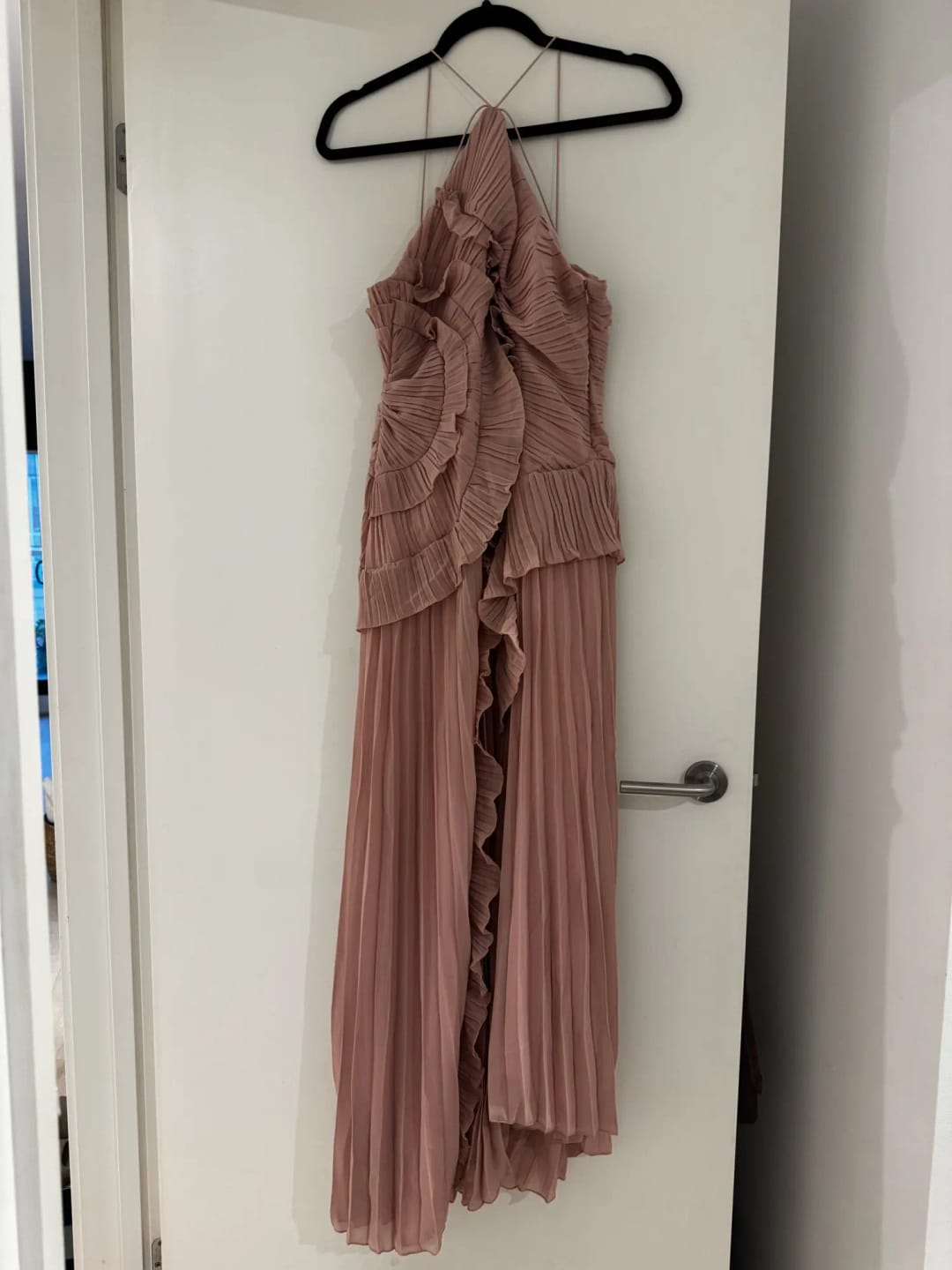 Customer photo review of Ruffa Halter Strap Ruffled Tule Dress