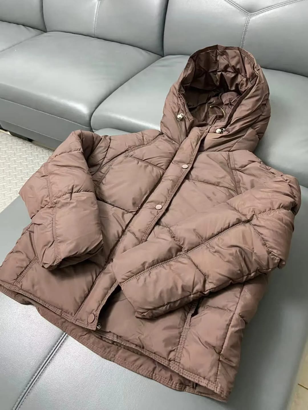 Customer photo review of Alina Hooded Puffer Jacket