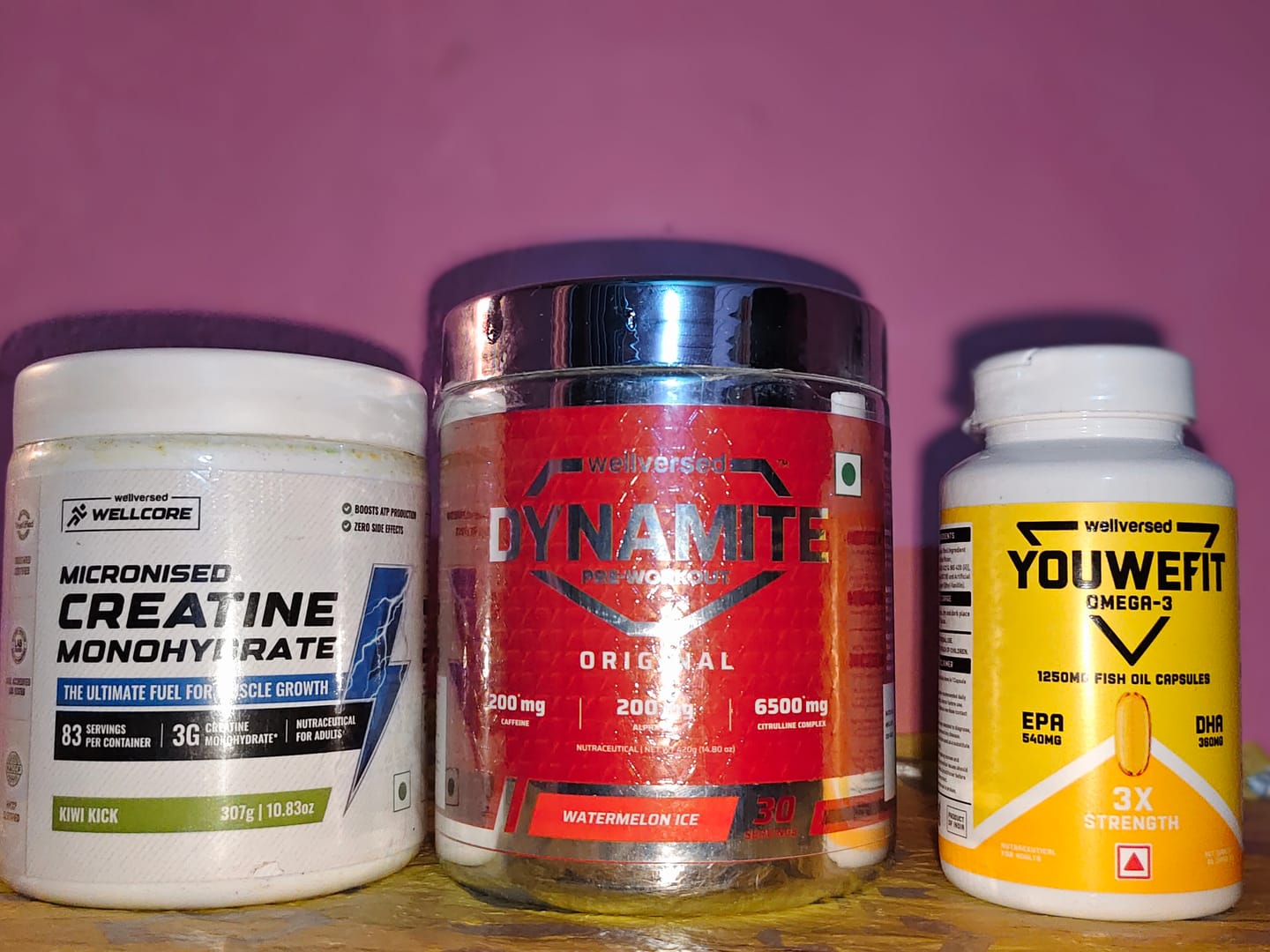 Customer photo review of Dynamite Pre-Workout (420g, 30 Servings) | Watermelon Ice
